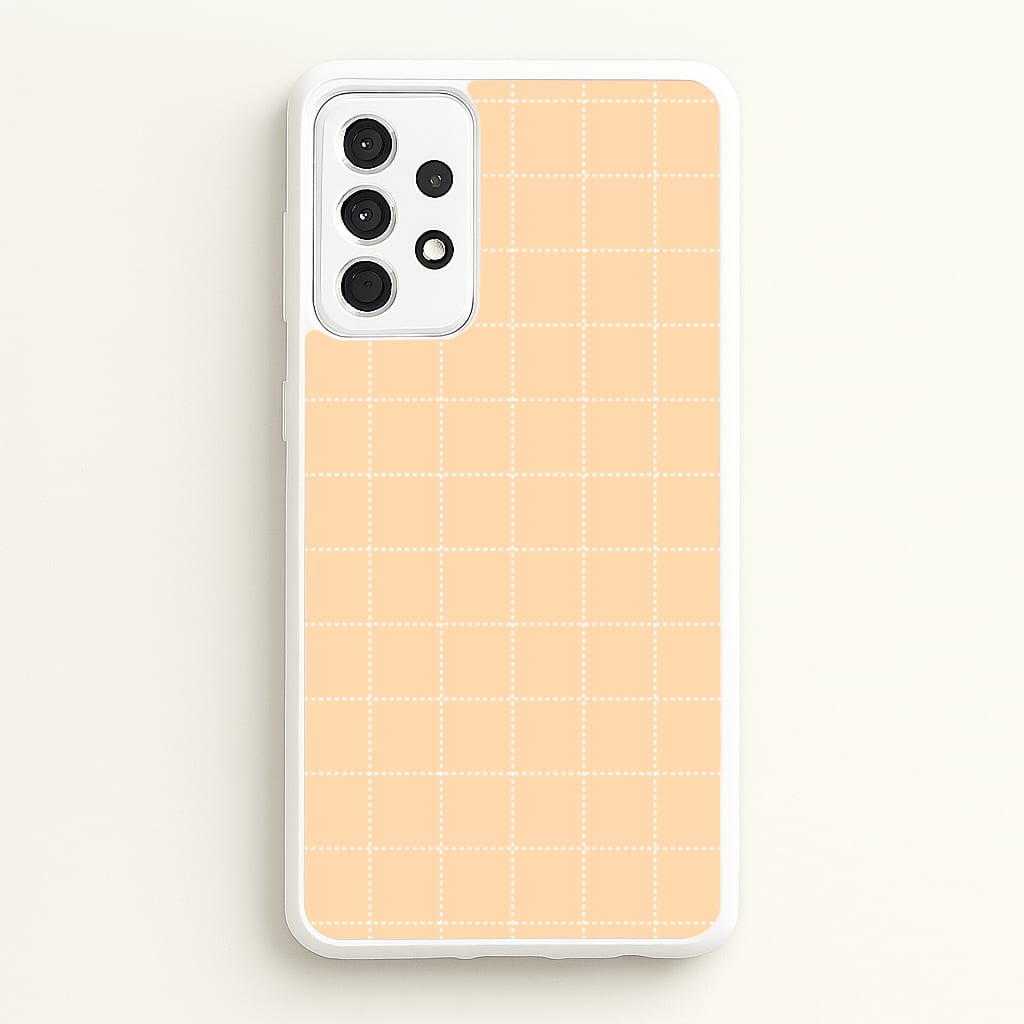 Criss Cross Peach Stripes - Patterns Phone Case for Galaxy A52 / A52s