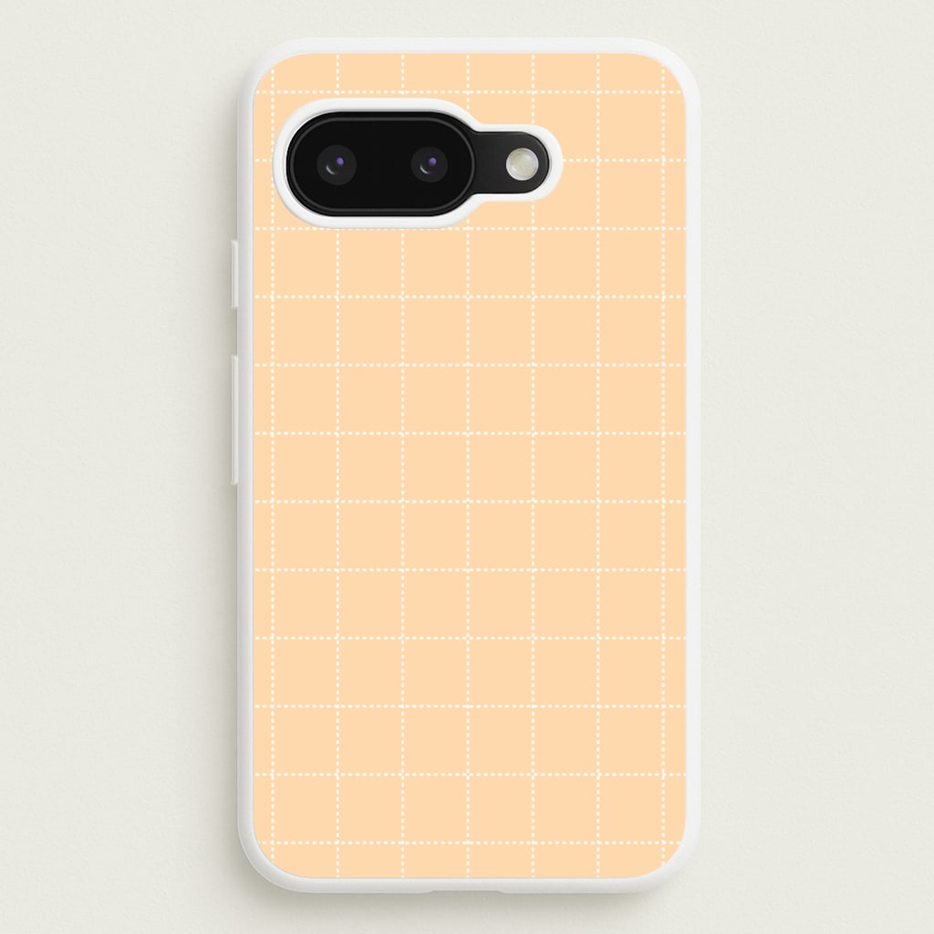 Criss Cross Peach Stripes - Patterns Phone Case for Google Pixel 9a
