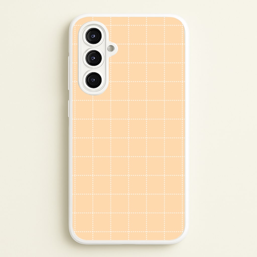 Criss Cross Peach Stripes - Patterns Phone Case for Galaxy A16