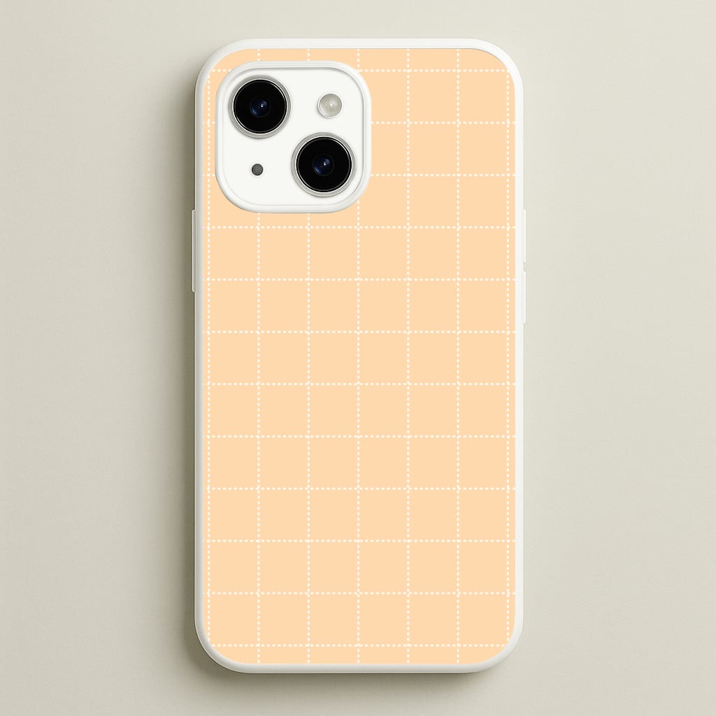 Criss Cross Peach Stripes - Patterns Phone Case for iPhone 15