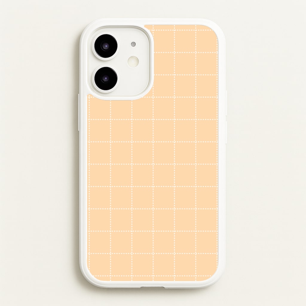 Criss Cross Peach Stripes - Patterns Phone Case for iPhone 12 / 12 Pro