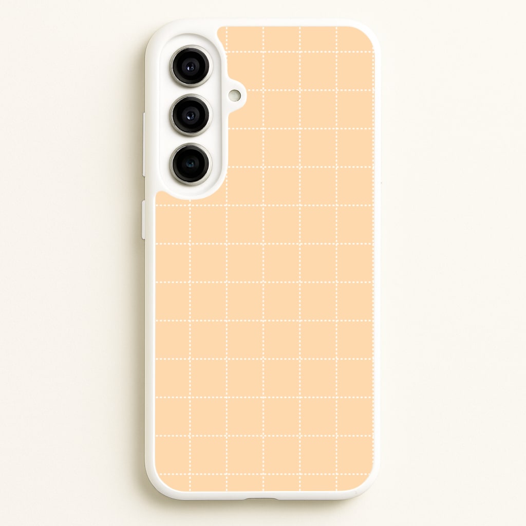 Criss Cross Peach Stripes - Patterns Phone Case for Galaxy A56