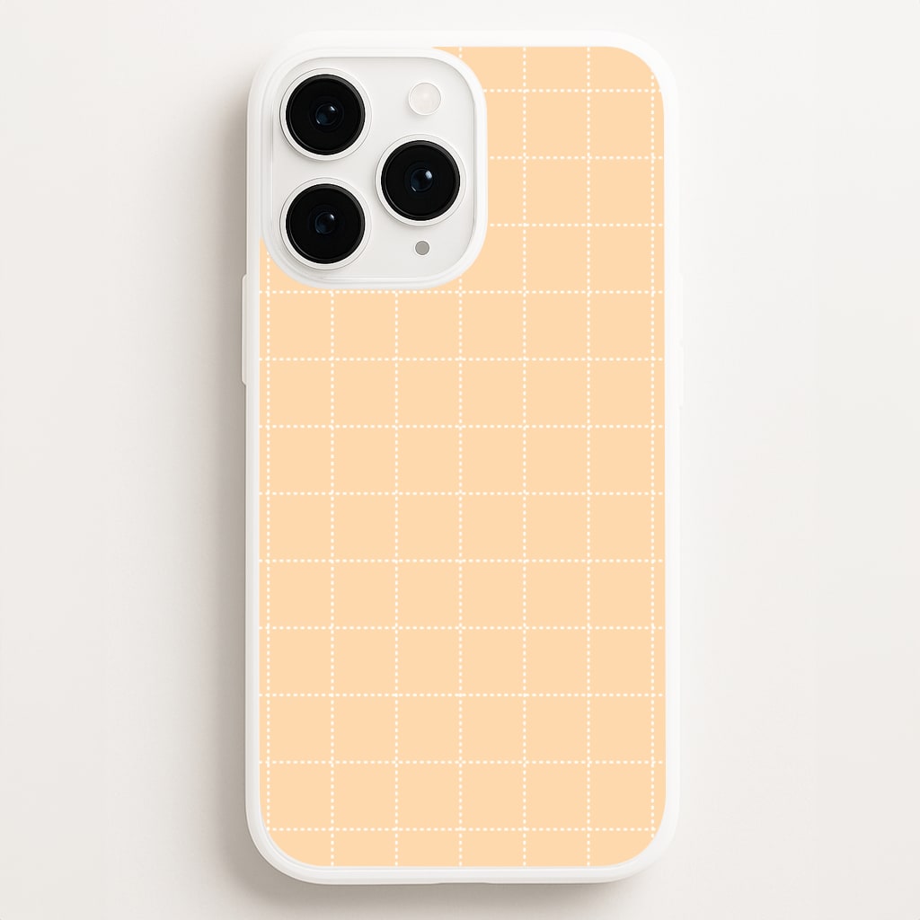 Criss Cross Peach Stripes - Patterns Phone Case for iPhone 11 Pro
