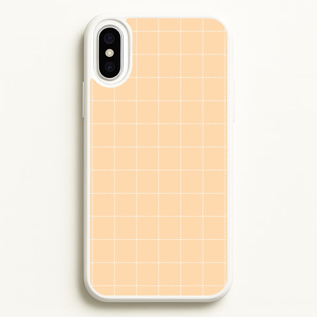 Criss Cross Peach Stripes - Patterns Phone Case for iPhone XS Max