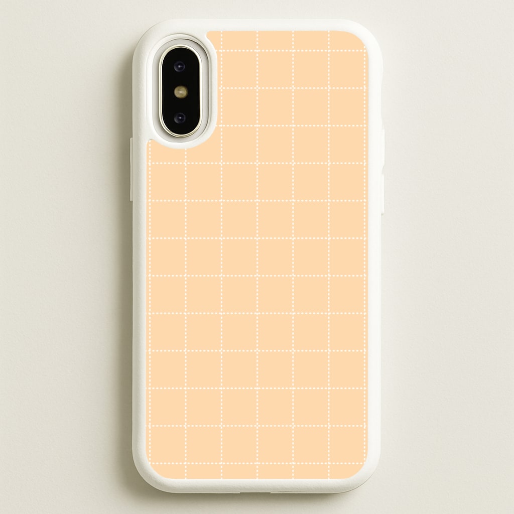 Criss Cross Peach Stripes - Patterns Phone Case for iPhone X / XS