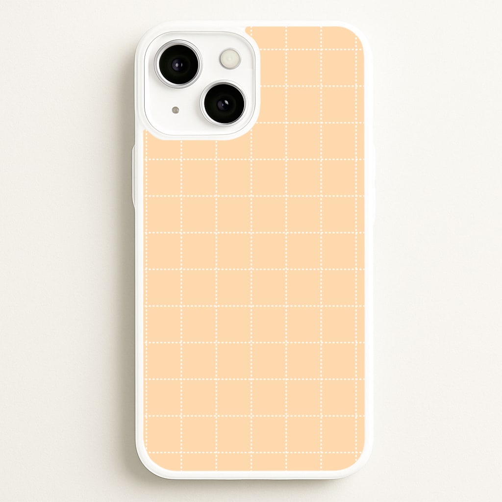 Criss Cross Peach Stripes - Patterns Phone Case for iPhone 13 Mini