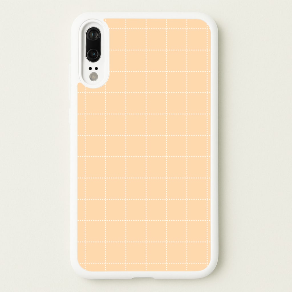 Criss Cross Peach Stripes - Patterns Phone Case for Huawei P20