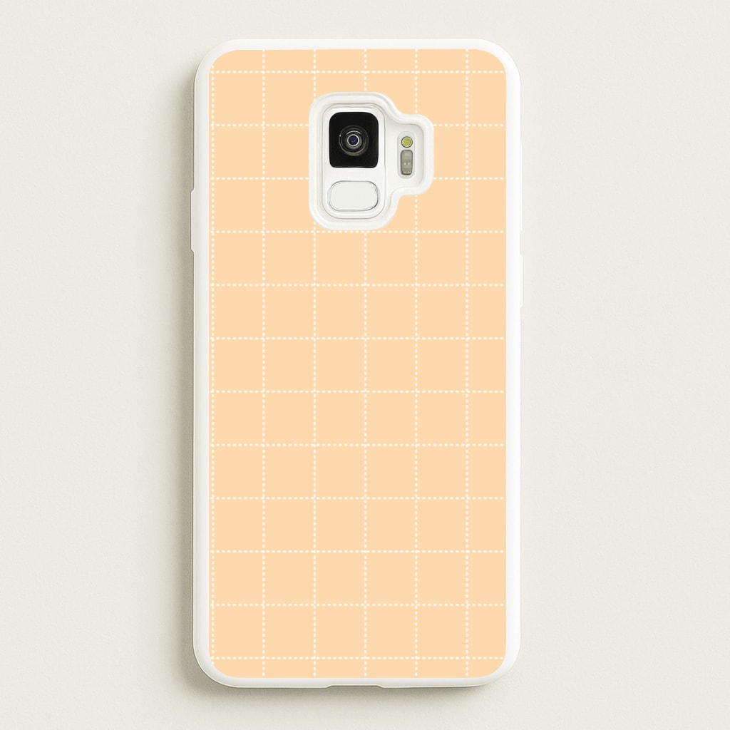 Criss Cross Peach Stripes - Patterns Phone Case for Galaxy S9