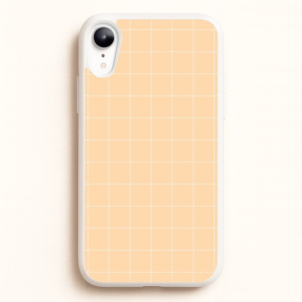 Criss Cross Peach Stripes - Patterns Phone Case for iPhone XR