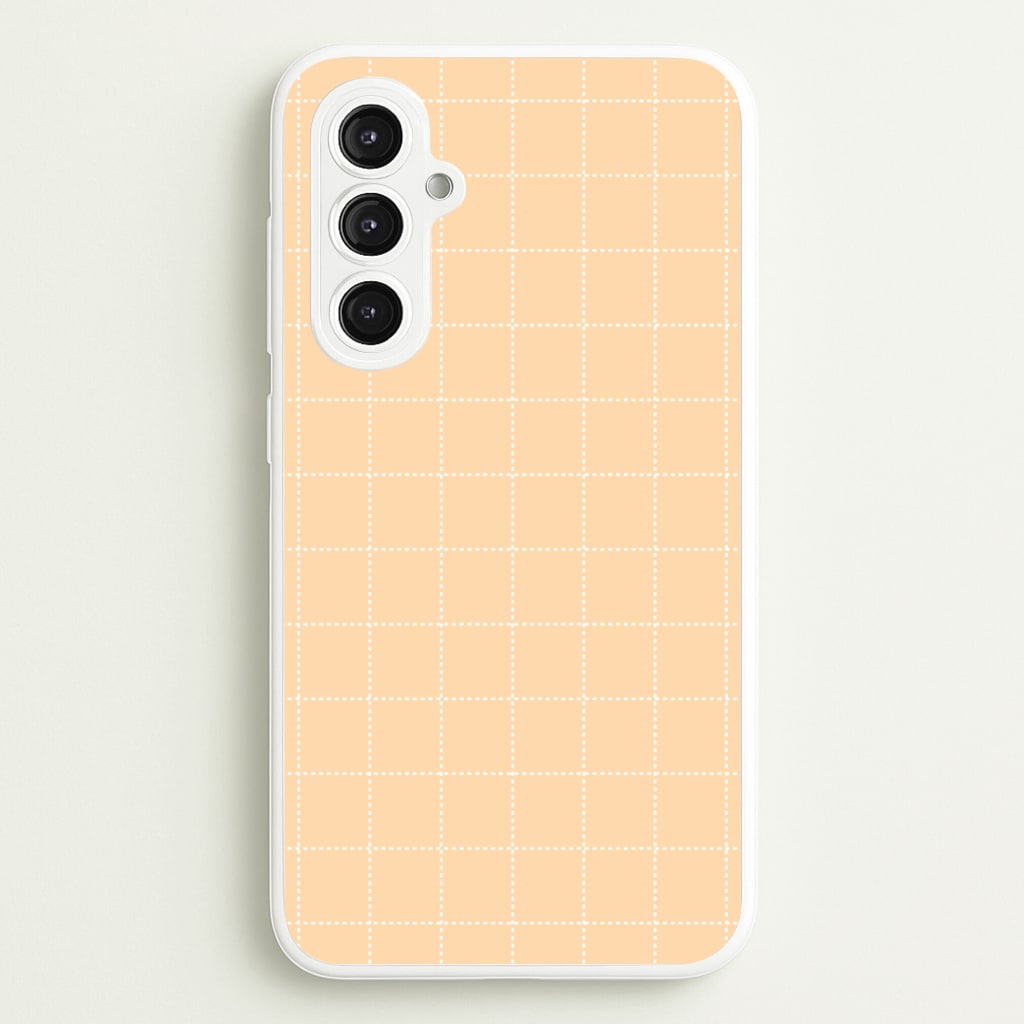 Criss Cross Peach Stripes - Patterns Phone Case for Galaxy S23FE