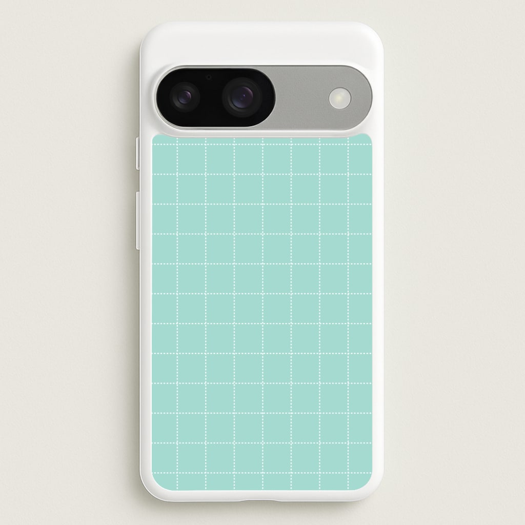 Criss Cross Cyan Stripes - Patterns Phone Case for Google Pixel 9 / 9 Pro