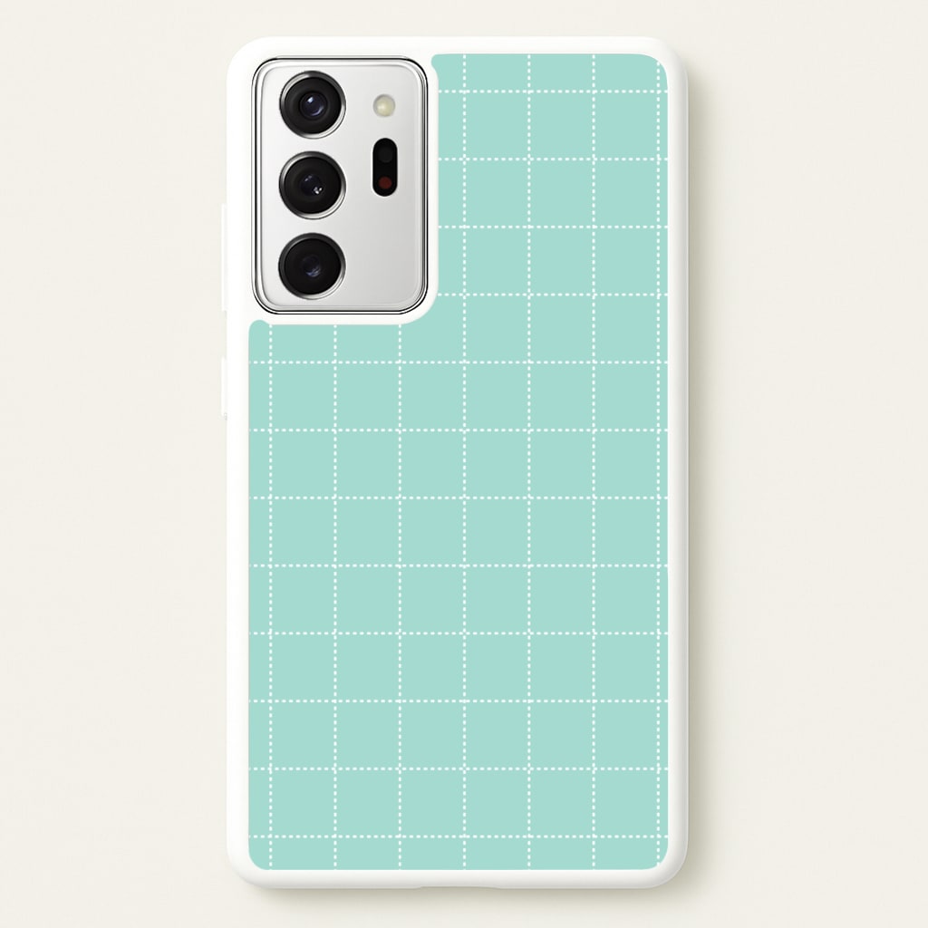 Criss Cross Cyan Stripes - Patterns Phone Case for Galaxy Note 20 Ultra