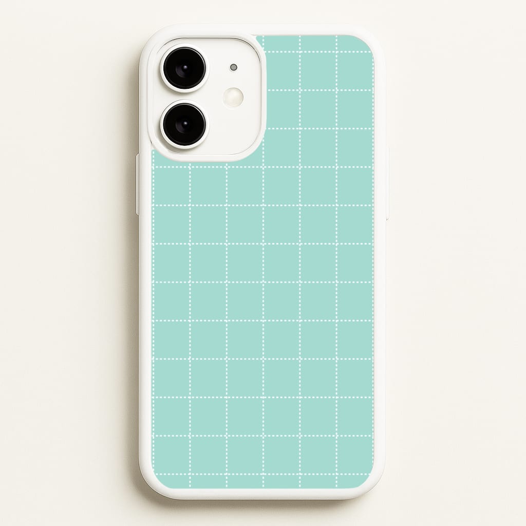 Criss Cross Cyan Stripes - Patterns Phone Case for iPhone 11