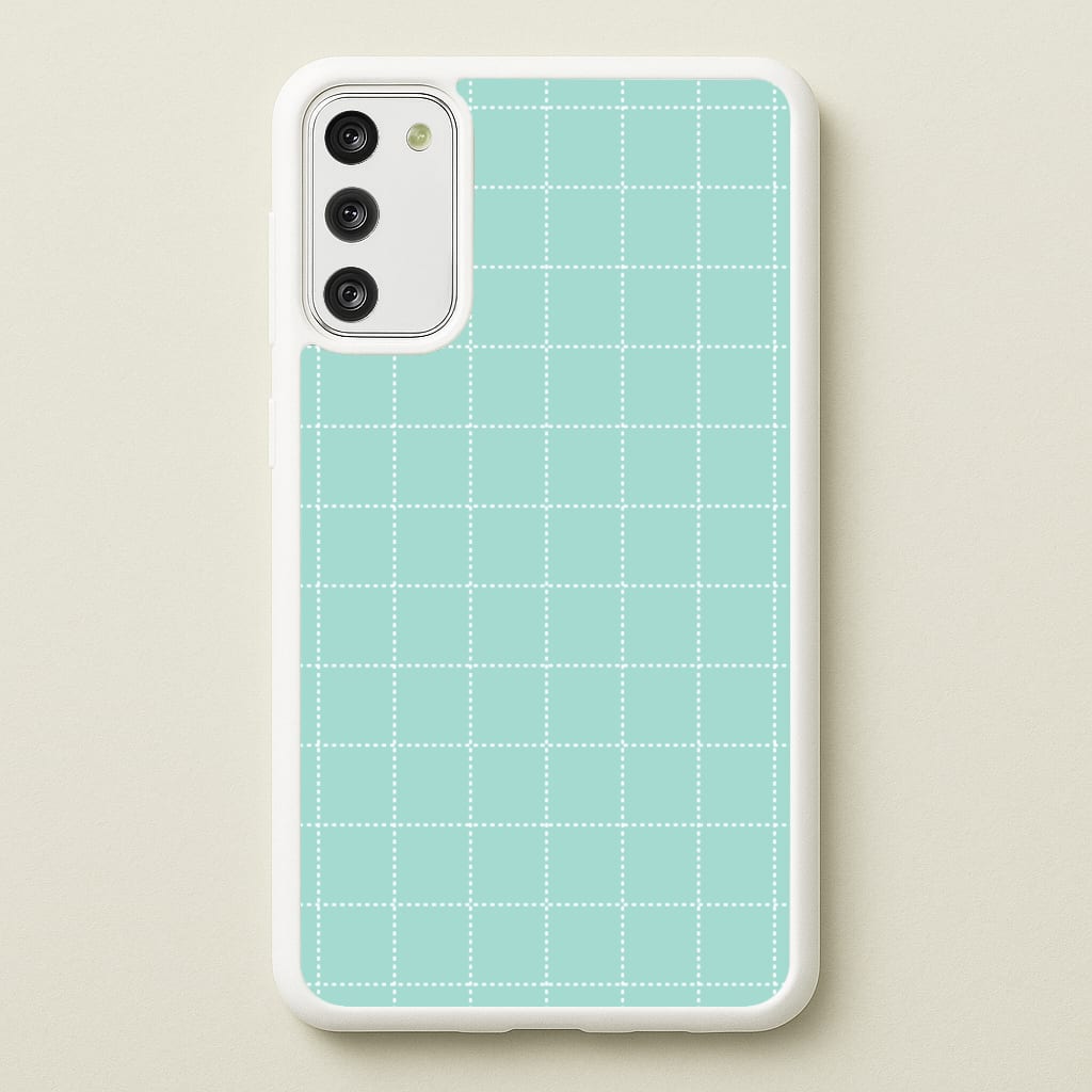Criss Cross Cyan Stripes - Patterns Phone Case for Galaxy S20