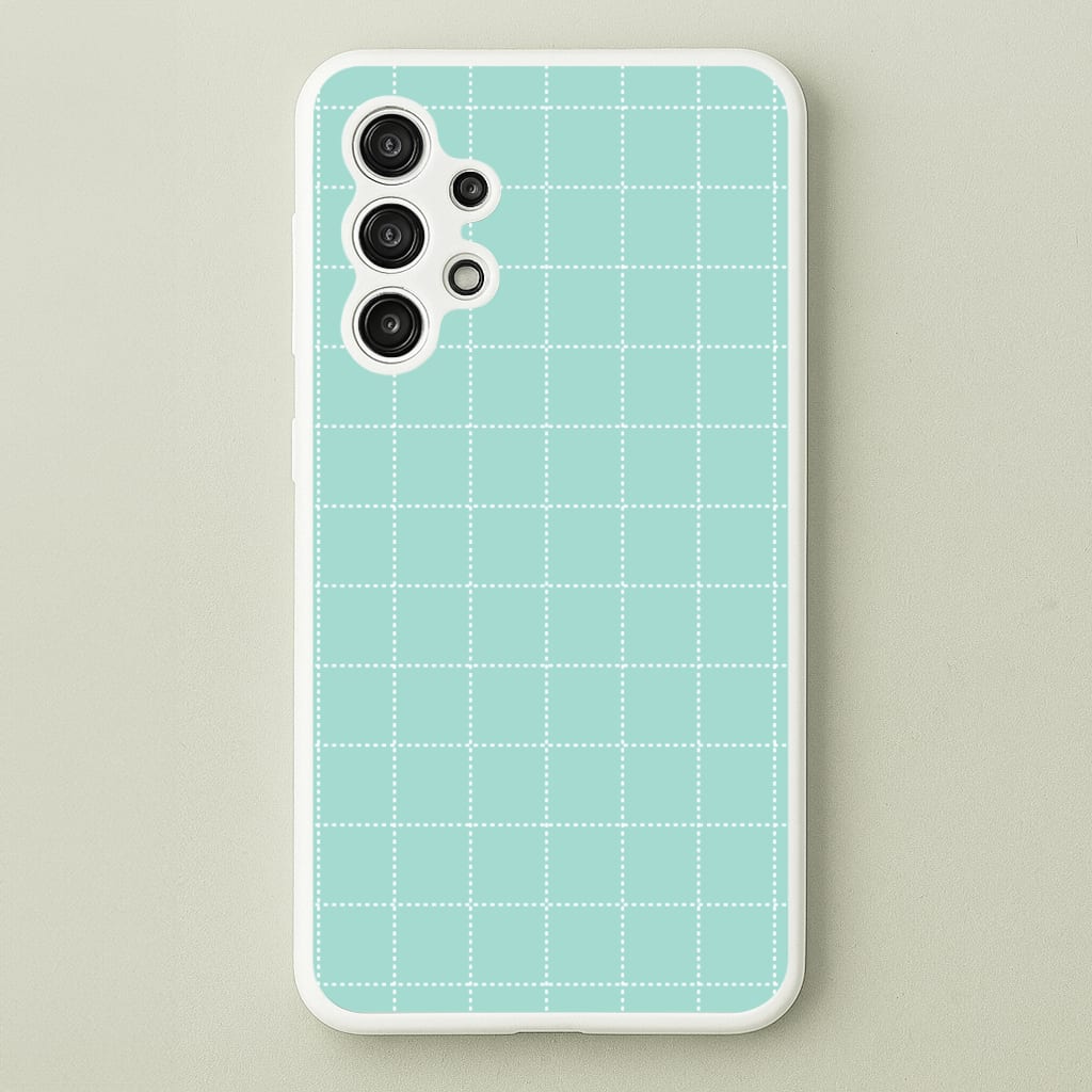Criss Cross Cyan Stripes - Patterns Phone Case for Galaxy A13