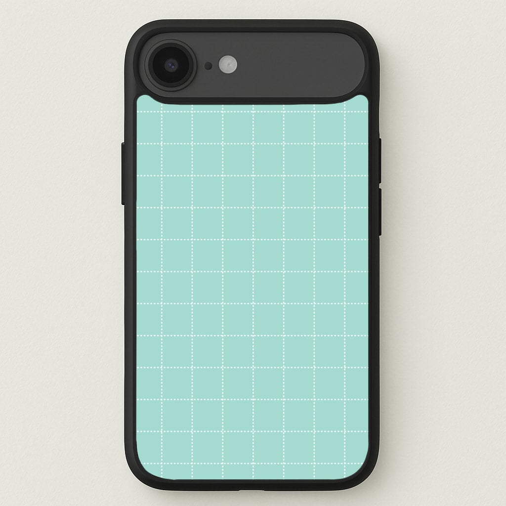 Criss Cross Cyan Stripes Phone Case for iPhone 17 Air