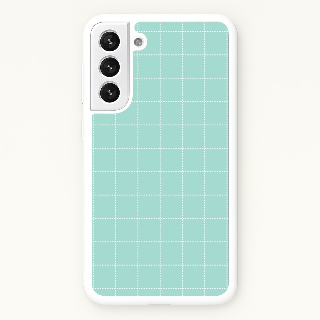 Criss Cross Cyan Stripes - Patterns Phone Case for Galaxy S22