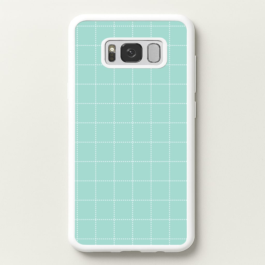 Criss Cross Cyan Stripes - Patterns Phone Case for Galaxy S8
