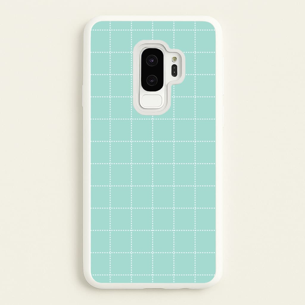Criss Cross Cyan Stripes - Patterns Phone Case for Galaxy S9 Plus