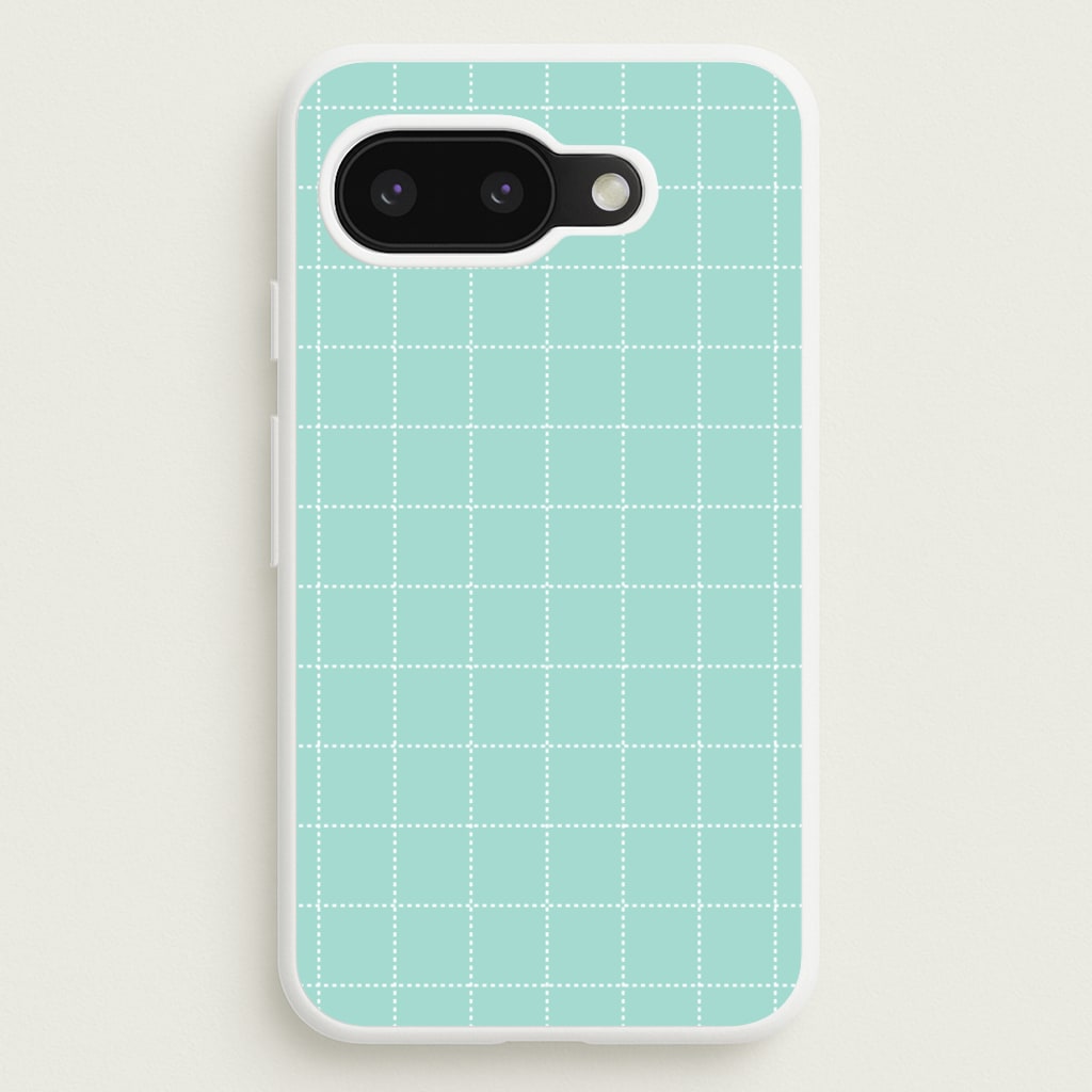 Criss Cross Cyan Stripes - Patterns Phone Case for Google Pixel 9a