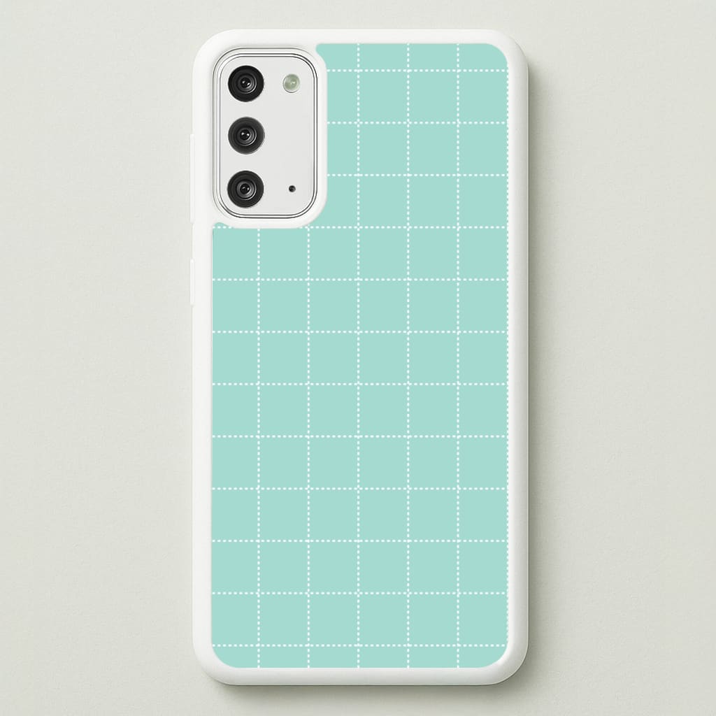 Criss Cross Cyan Stripes - Patterns Phone Case for Galaxy Note 20