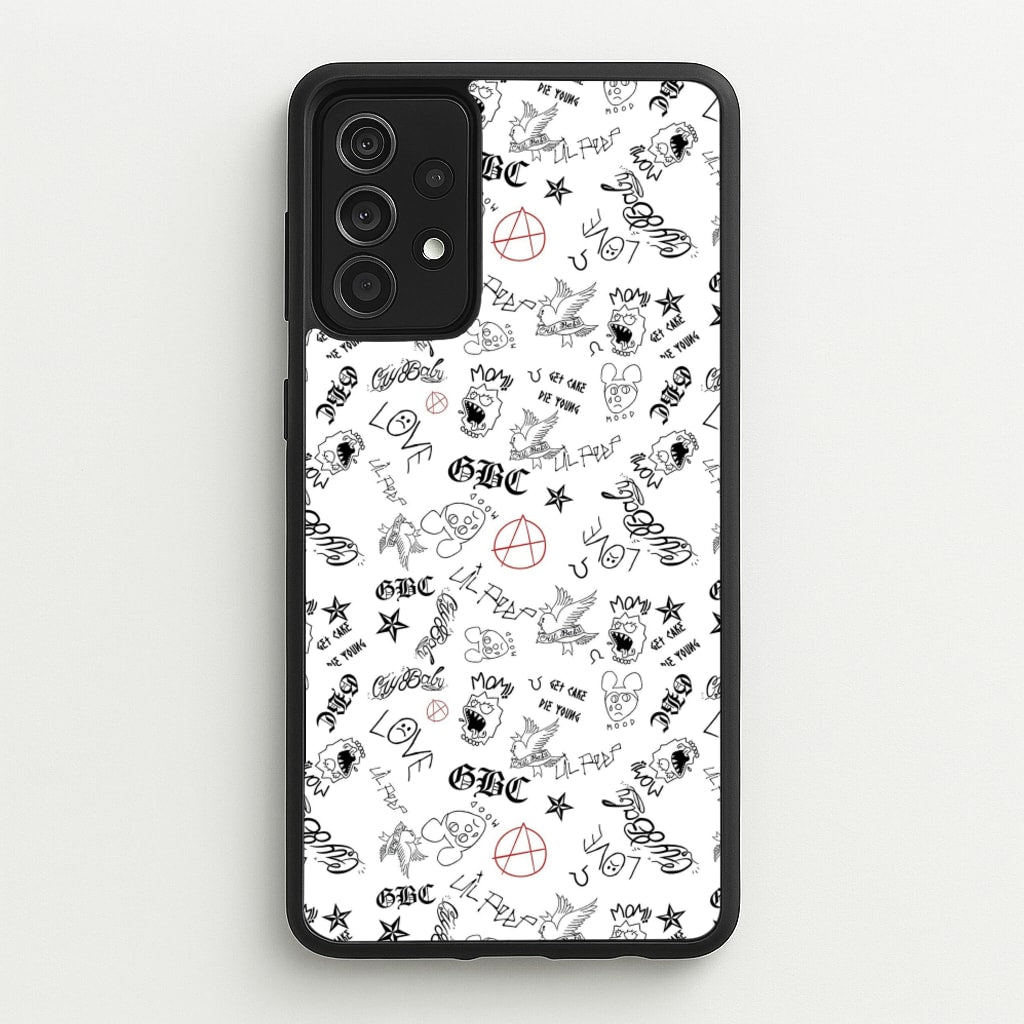 Tattoos - Peep - Lil Peep Phone Case for Galaxy A52 / A52s