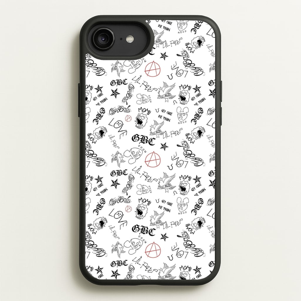 Tattoos - Peep - Lil Peep Phone Case for iPhone 6 Plus / 7 Plus / 8 Plus