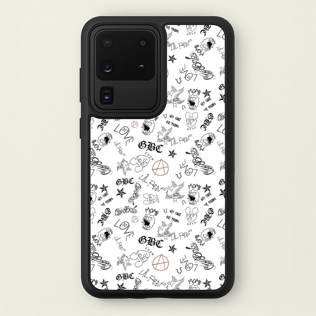 Tattoos - Peep - Lil Peep Phone Case for Galaxy S20 Ultra