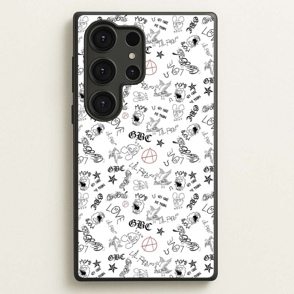 Tattoos - Peep - Lil Peep Phone Case for Galaxy S25 Ultra