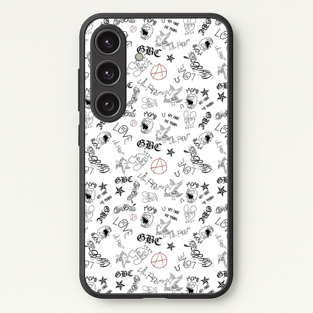 Tattoos - Peep - Lil Peep Phone Case for Galaxy S25 Plus