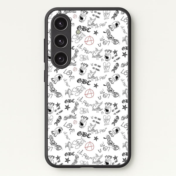 Tattoos - Peep - Lil Peep Phone Case for Galaxy S24