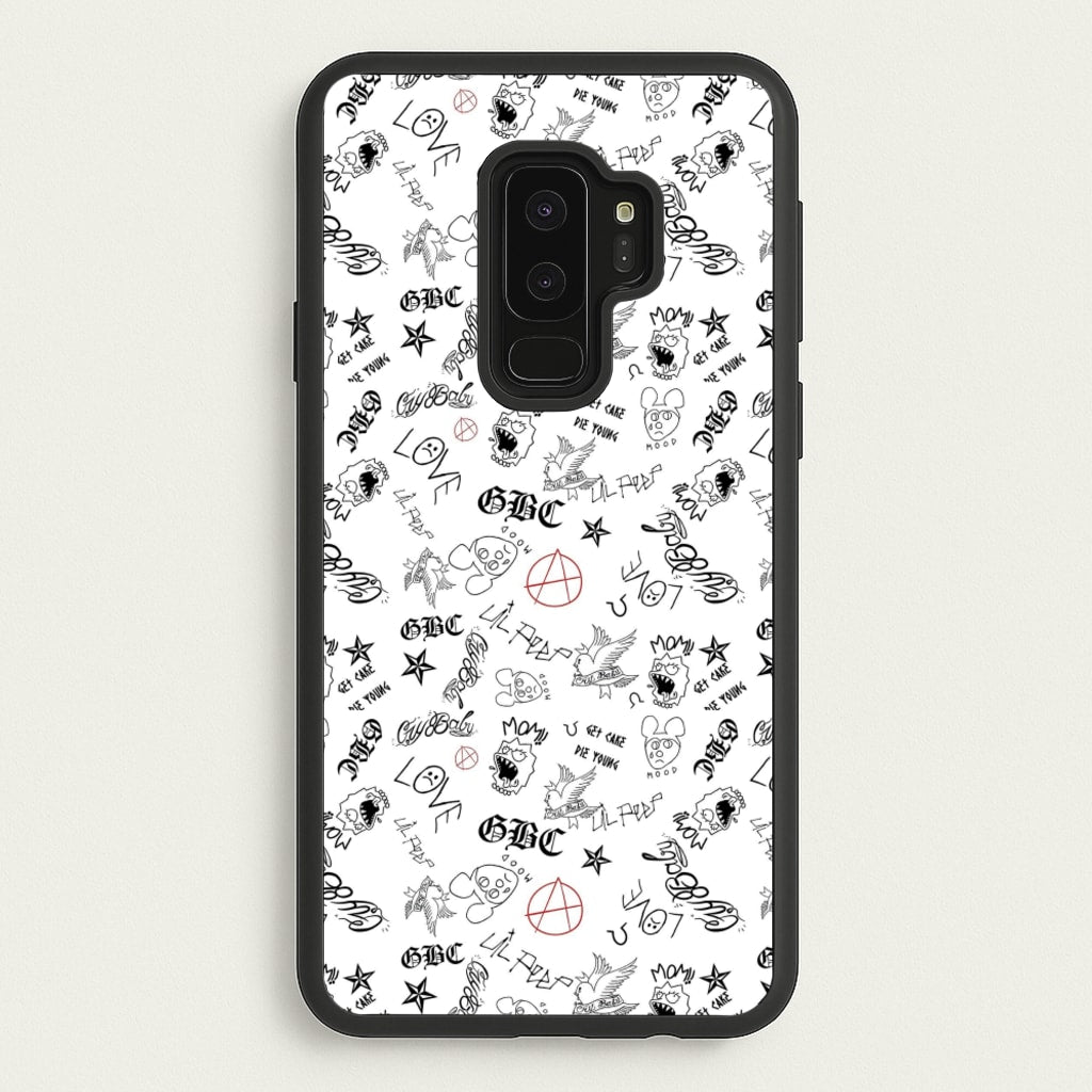 Tattoos - Peep - Lil Peep Phone Case for Galaxy S9 Plus