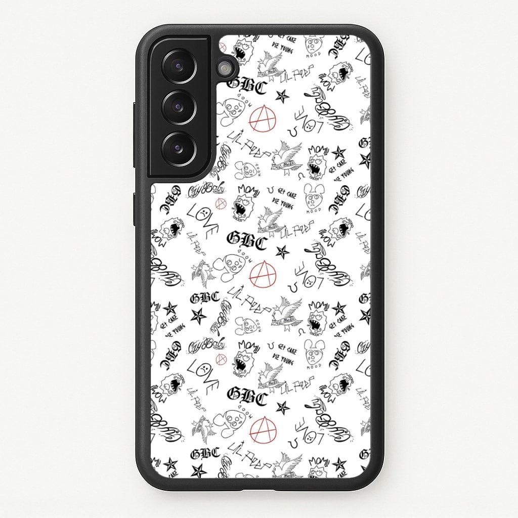 Tattoos - Peep - Lil Peep Phone Case for Galaxy S22
