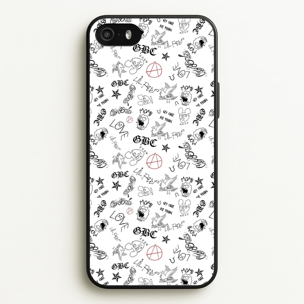 Tattoos - Peep - Lil Peep Phone Case for iPhone 5 / 5s / SE 2016