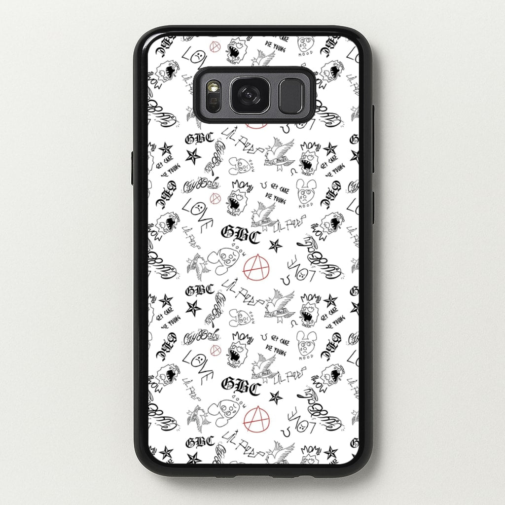 Tattoos - Peep - Lil Peep Phone Case for Galaxy S8