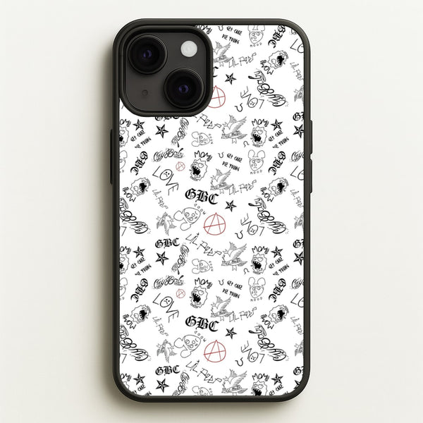 Tattoos - Peep - Lil Peep Phone Case for iPhone 13 Mini