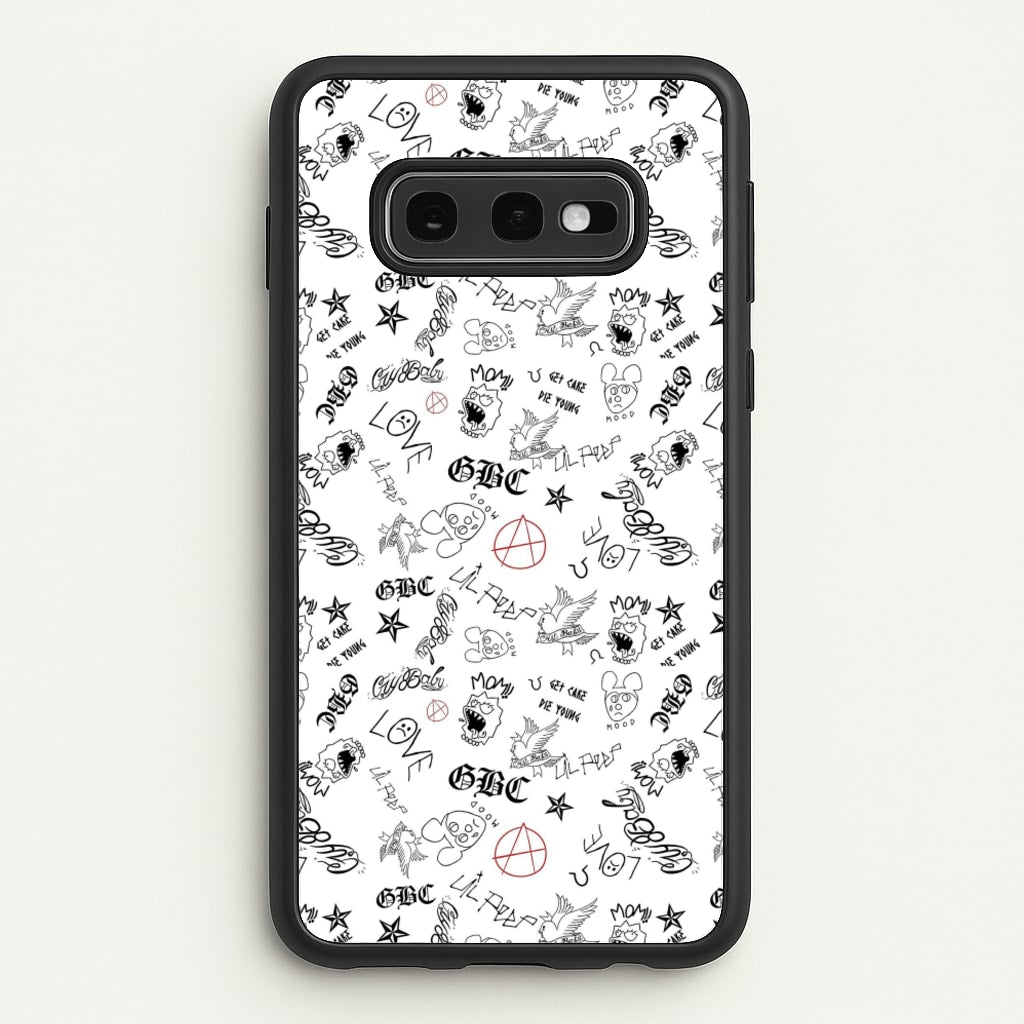 Tattoos - Peep - Lil Peep Phone Case for Galaxy S10e