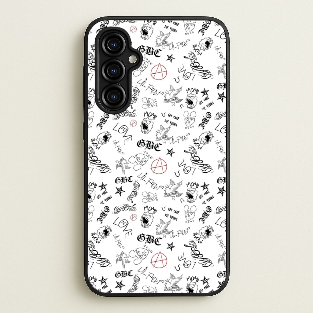 Tattoos - Peep - Lil Peep Phone Case for Galaxy A54