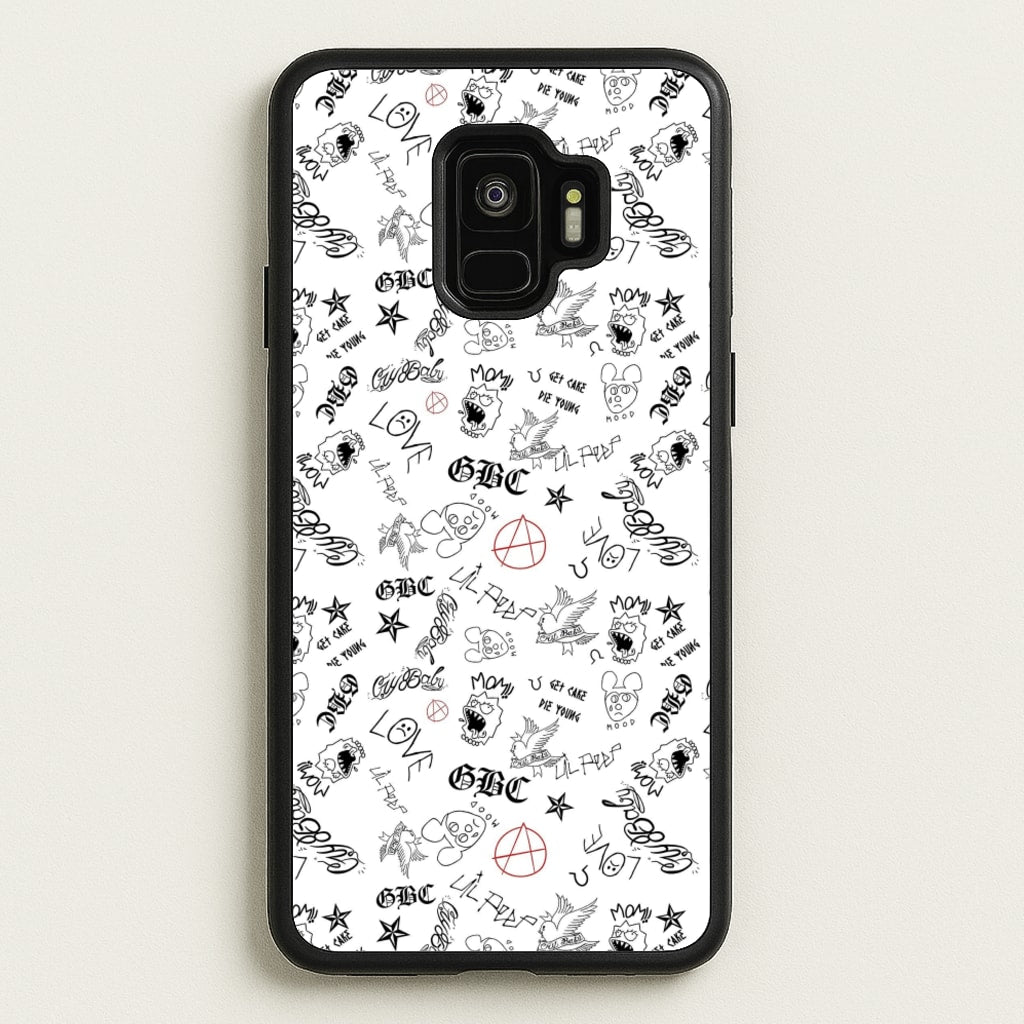 Tattoos - Peep - Lil Peep Phone Case for Galaxy S9