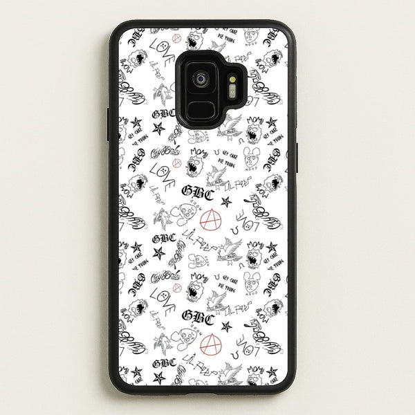 Tattoos - Peep - Lil Peep Phone Case for Galaxy S9