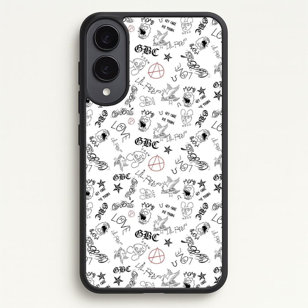 Tattoos - Peep - Lil Peep Phone Case for Galaxy S25 Edge