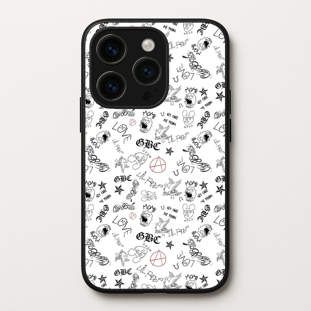 Tattoos - Peep - Lil Peep Phone Case for iPhone 14 Pro