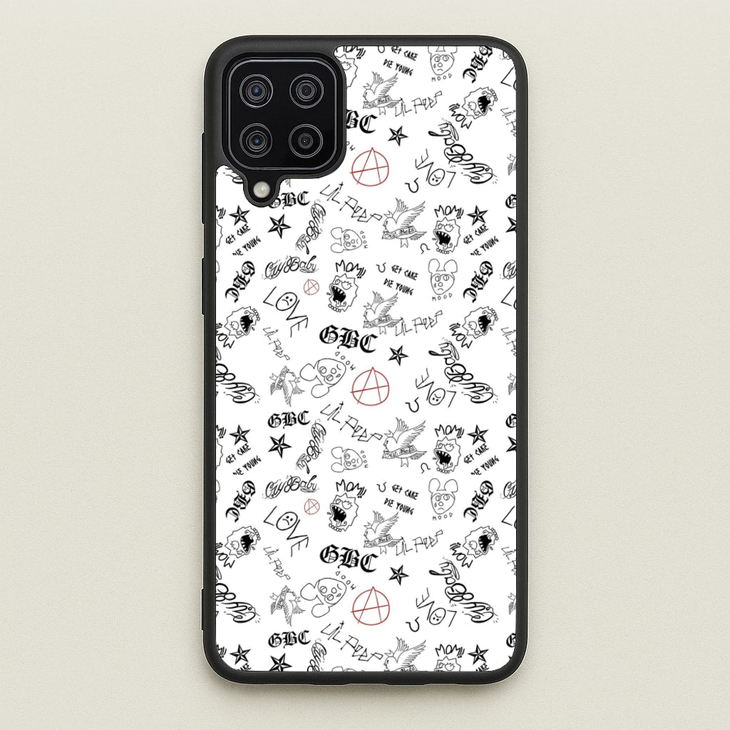 Tattoos - Peep - Lil Peep Phone Case for Galaxy A12