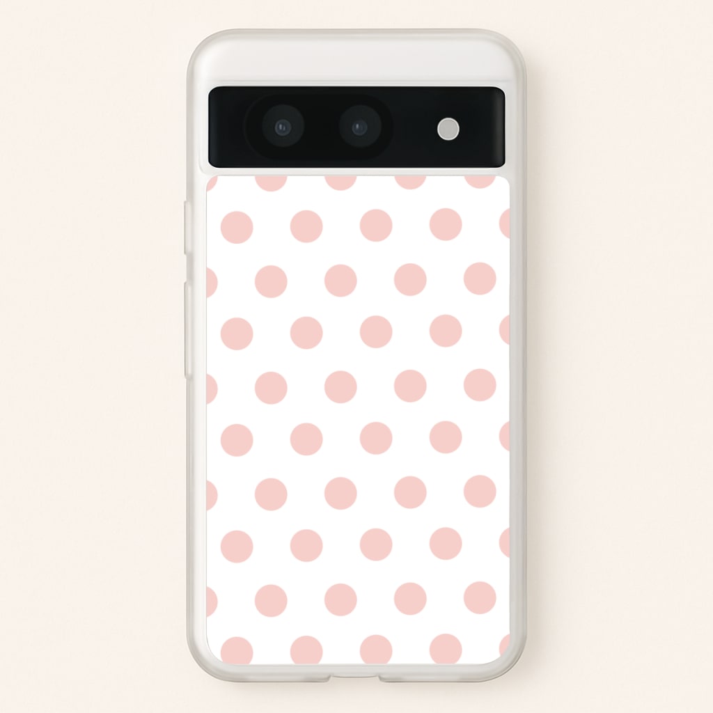 Pink Polka Dot Personalised - Personalised Phone Case for Google Pixel 8a