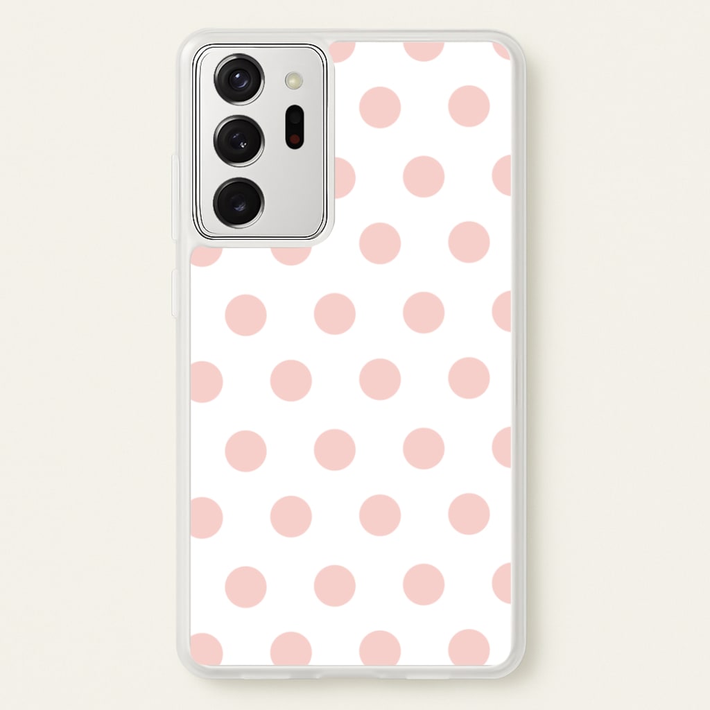 Pink Polka Dot Personalised - Personalised Phone Case for Galaxy Note 20 Ultra