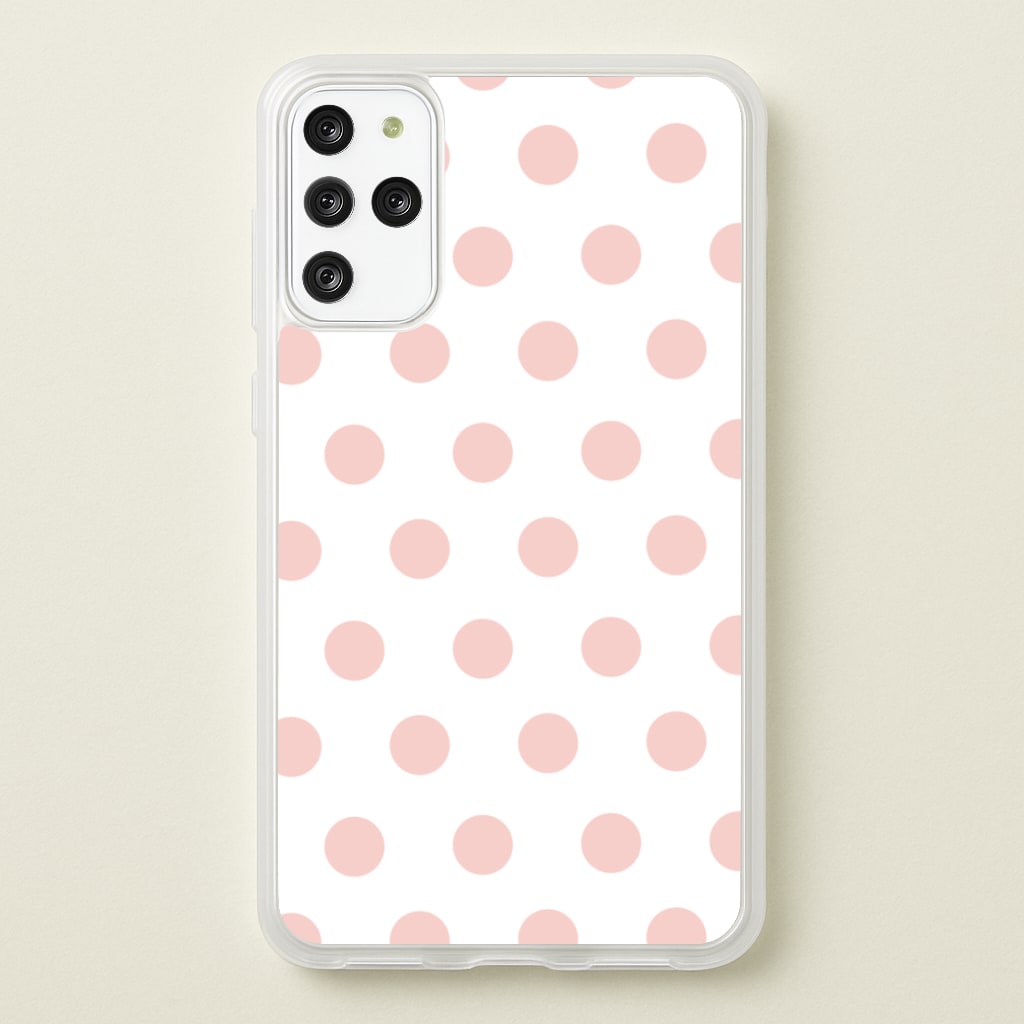 Pink Polka Dot Personalised - Personalised Phone Case for Galaxy S20 Plus