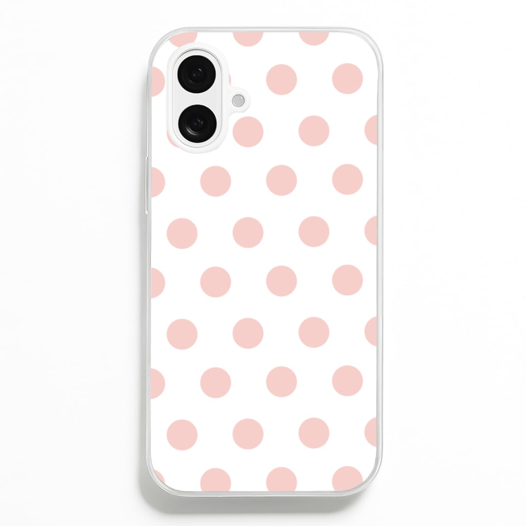 Pink Polka Dot Personalised - Personalised Phone Case for iPhone 16 Plus