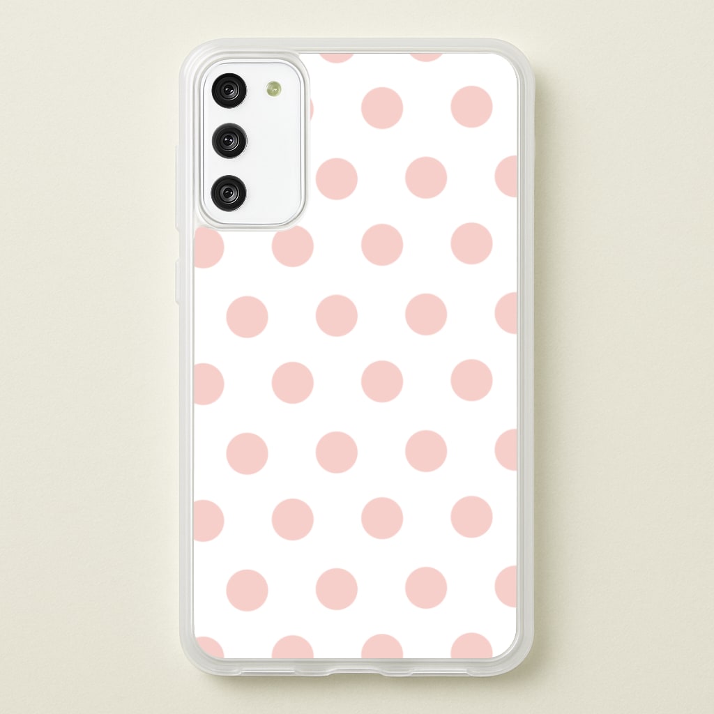 Pink Polka Dot Personalised - Personalised Phone Case for Galaxy S20FE