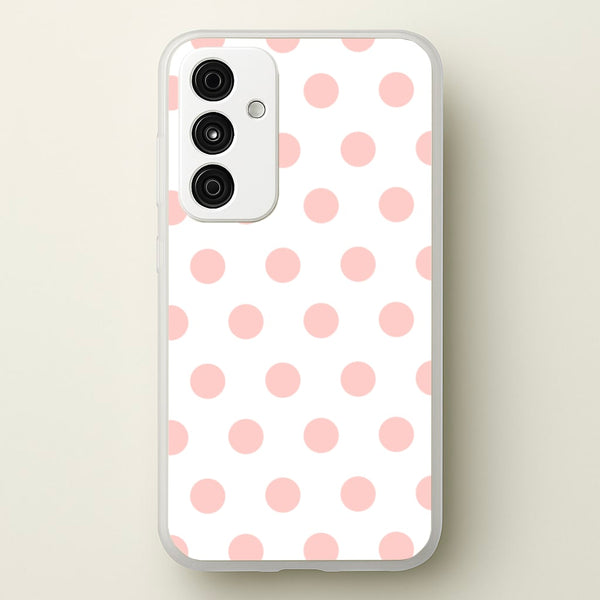 Pink Polka Dot Personalised - Personalised Phone Case for Galaxy A55