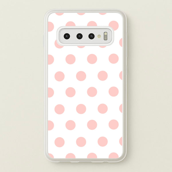 Pink Polka Dot Personalised - Personalised Phone Case for Galaxy S10